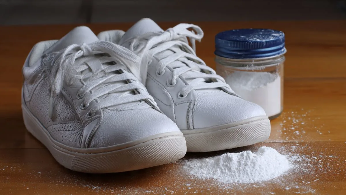 Clean White Shoes with Oxiclean Powder