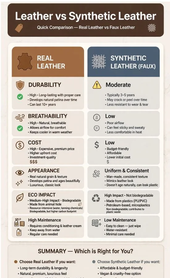 Leather vs. Synthetic Leather